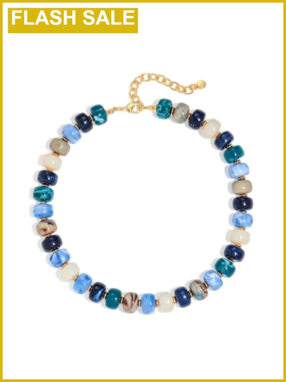Beaded Statement Necklace Adjustable Boho Resin Choker Women